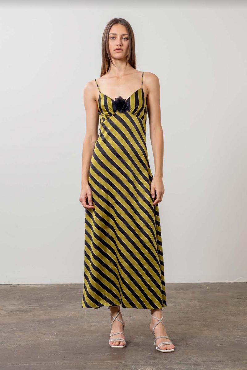 Polly Stripe Midi Dress Product Image