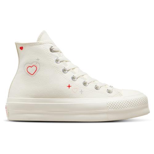 Converse Womens Converse Chuck Taylor All Star Lift - Womens Shoes White/Pink Product Image