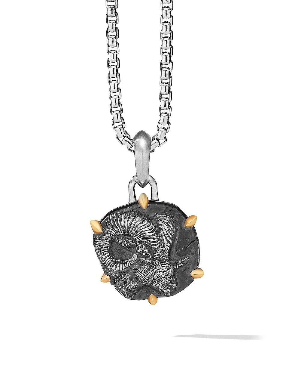 David Yurman Sterling Silver & 18K Yellow Gold Zodiac Sagittarius Amulet Enhancer Product Image