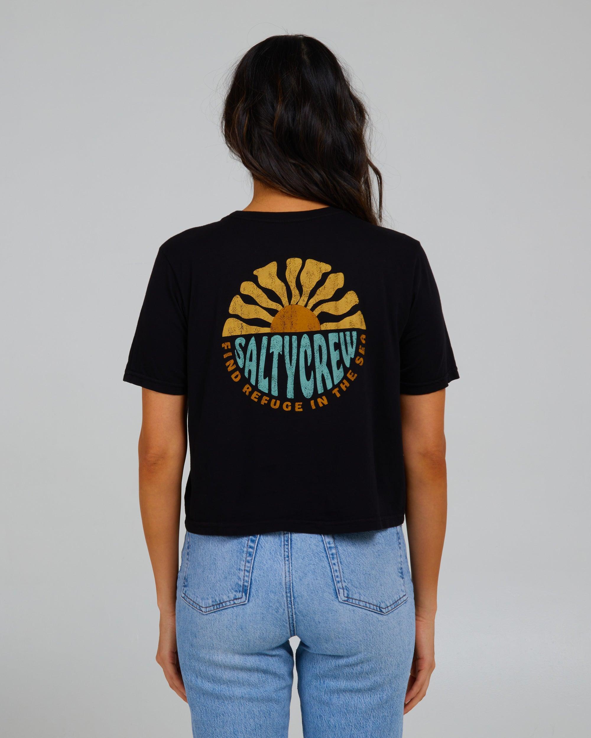 Sun Days Crop Tee - Black Female Product Image