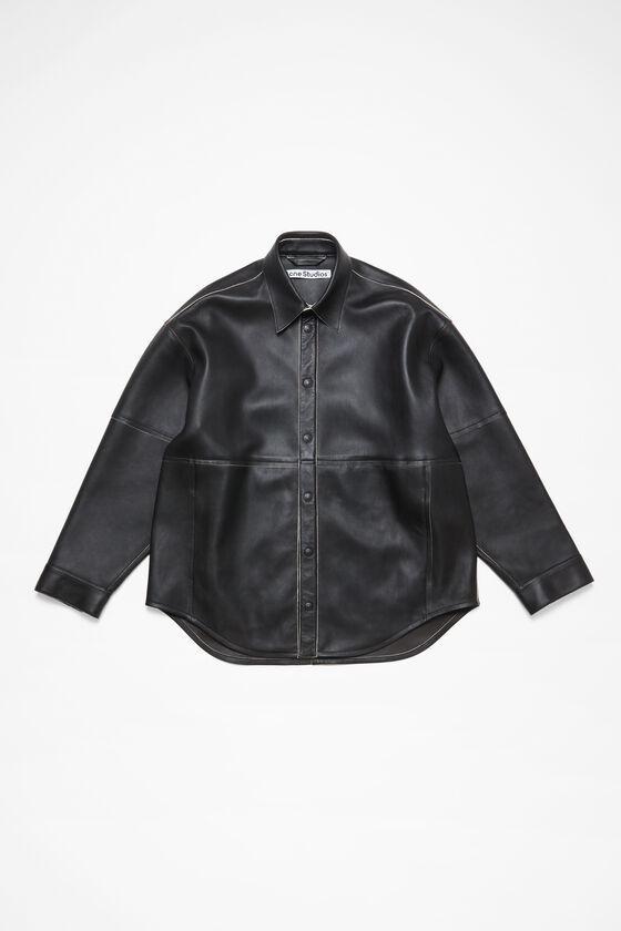 Leather shirt jacket Product Image