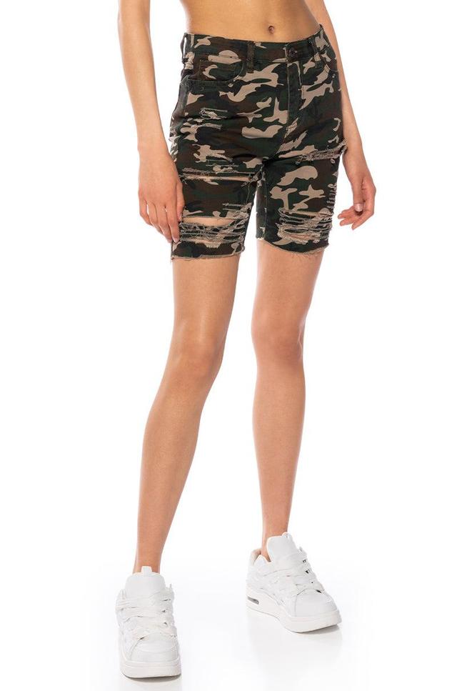 AT ATTENTION SHREDDED CAMO SHORT Product Image