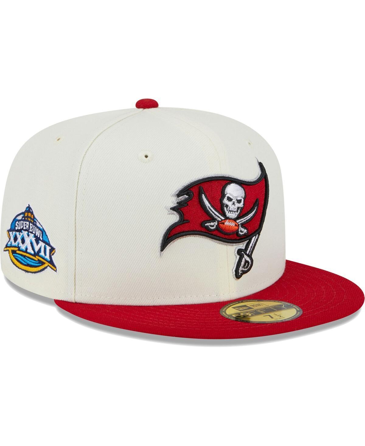 Mens New Era Cream Tampa Bay Buccaneers Retro 59FIFTY Fitted Hat Product Image