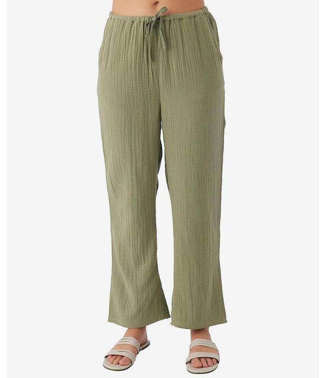 O'Neill Brenda Mid Rise Crinkle Gauze Straight Leg Pants Product Image