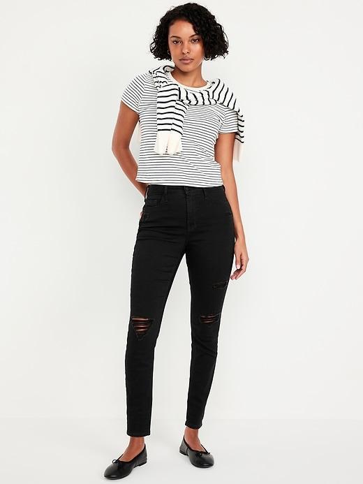 High-Waisted Rockstar Super-Skinny Jeans Product Image