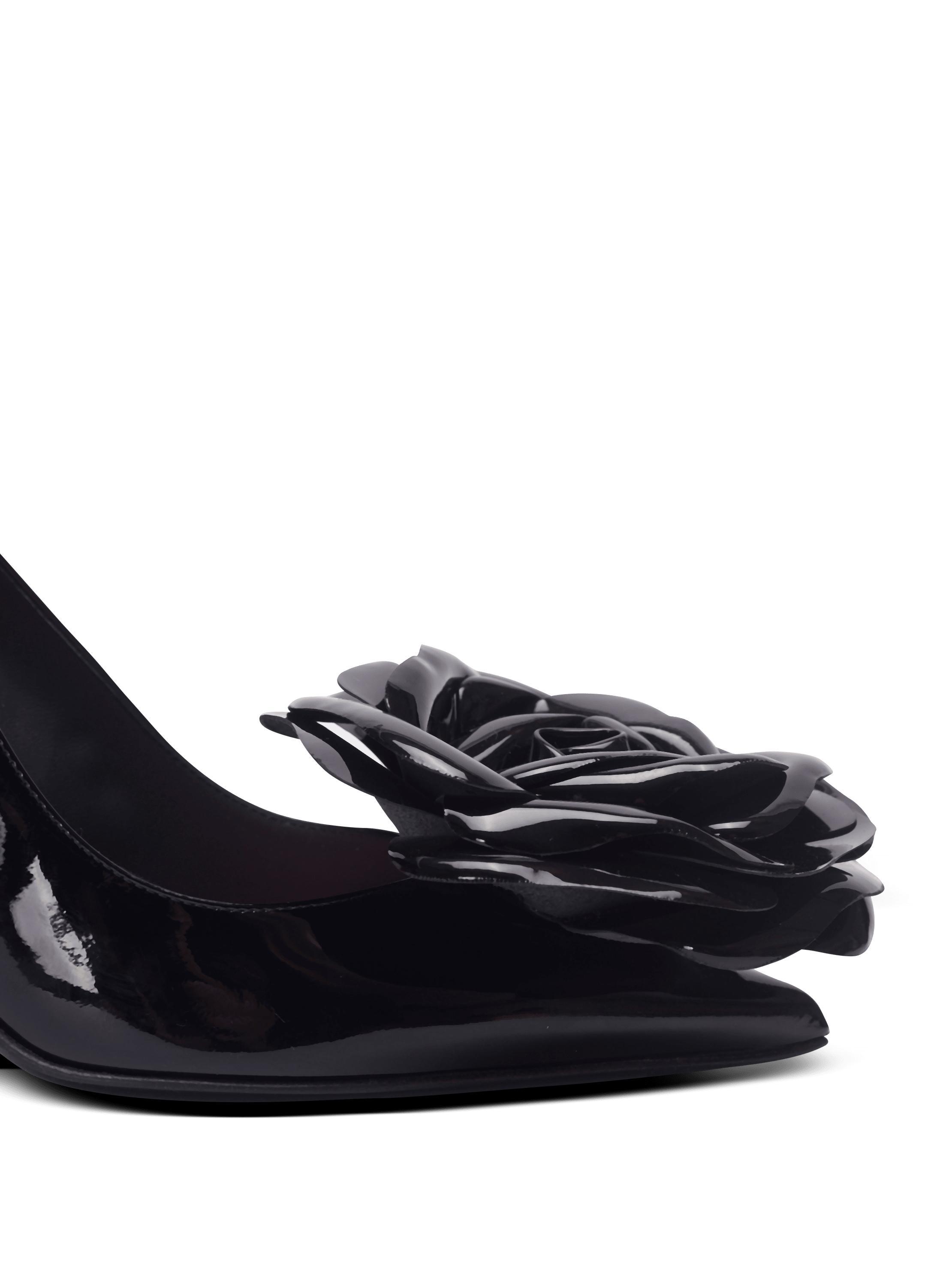 Patent leather Ruby pumps with flower detail Product Image