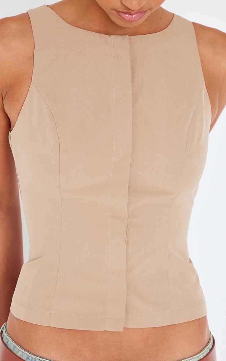 Taupe Woven Vest Product Image