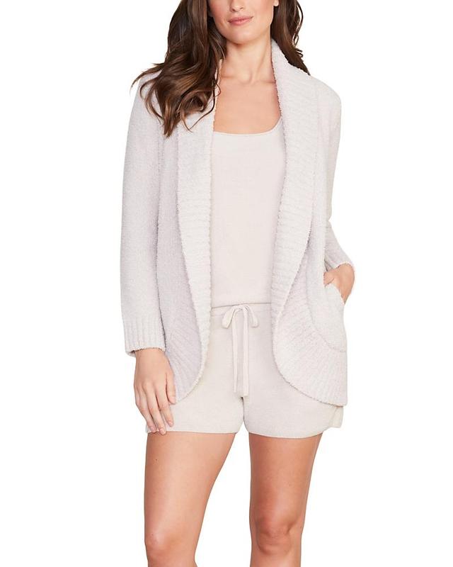 Barefoot Dreams CozyChic(r) Chenille Shawl Cardigan (Stone) Women's Sweater Product Image