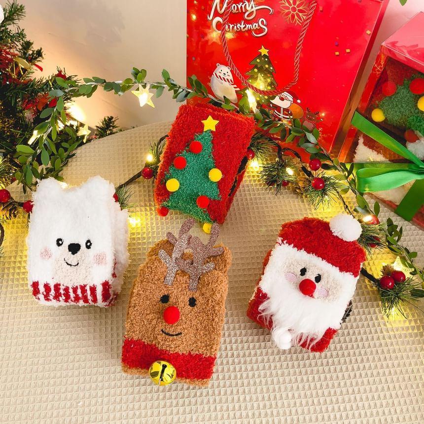 Christmas Cartoon Fleece Socks Product Image