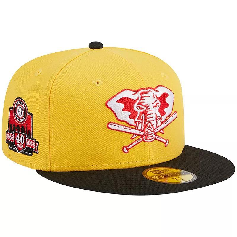 Mens New Era /Black Oakland Athletics Grilled 59FIFTY Fitted Hat Product Image