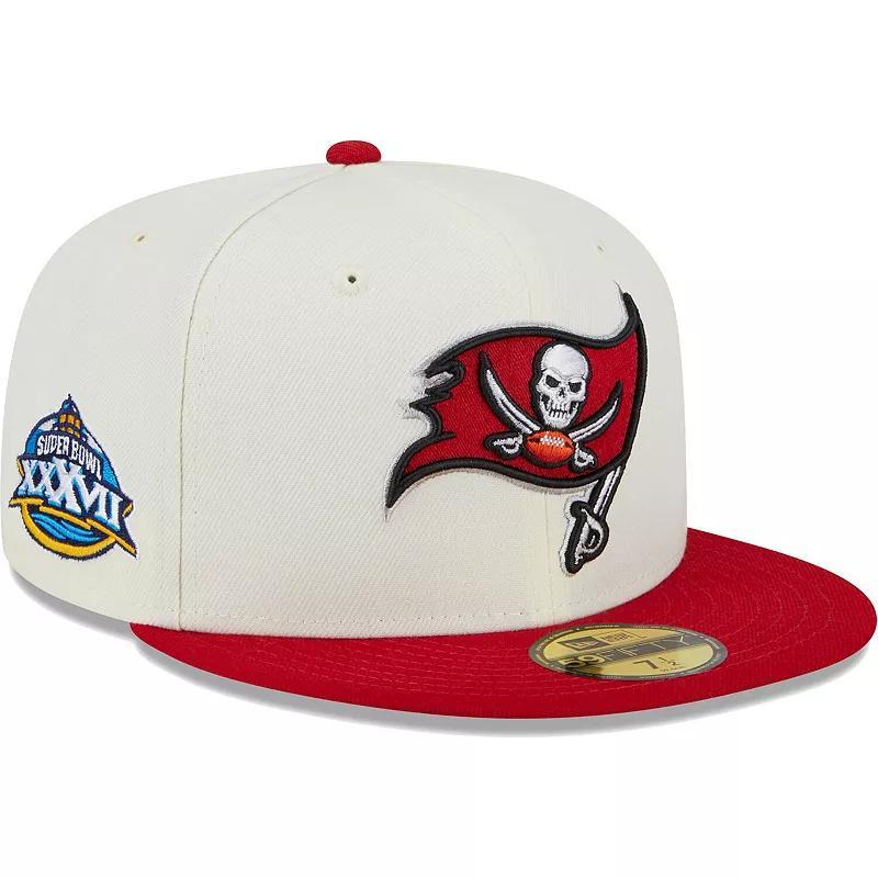 Mens New Era Cream Tampa Bay Buccaneers Retro 59FIFTY Fitted Hat Product Image