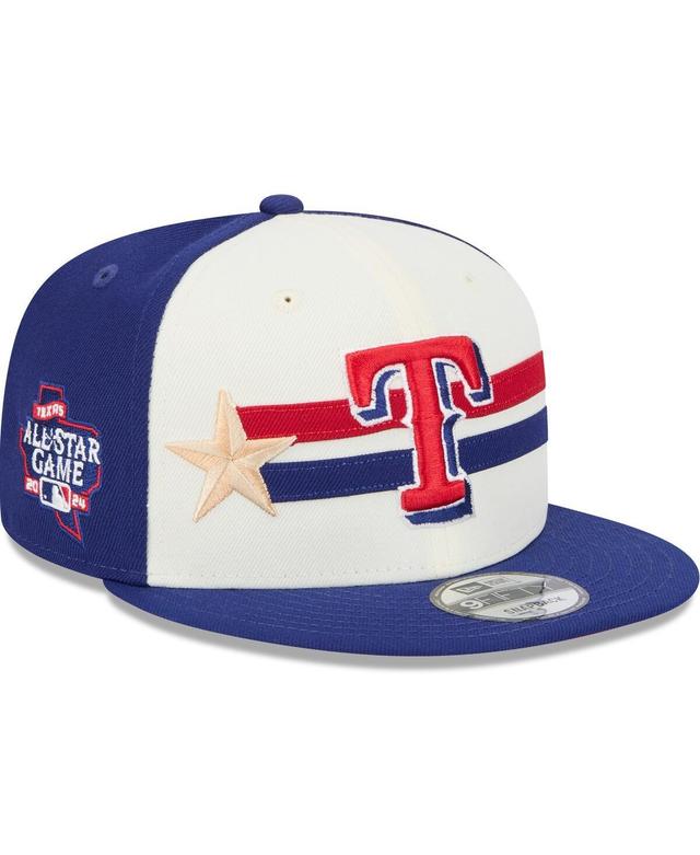 Mens New Era Cream/Royal Texas Rangers 2024 MLB All-Star Game Workout 9FIFTY Snapback Hat Product Image