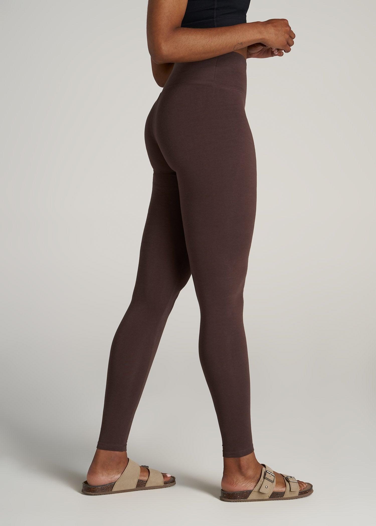 Women's Tall Cotton Leggings in Chocolate Product Image