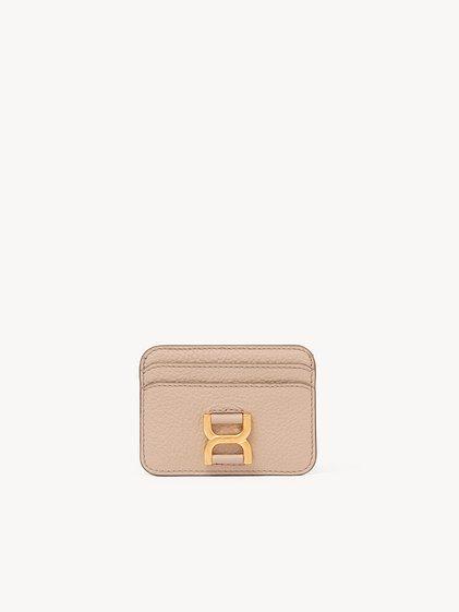 Marcie card holder in grained leather Product Image