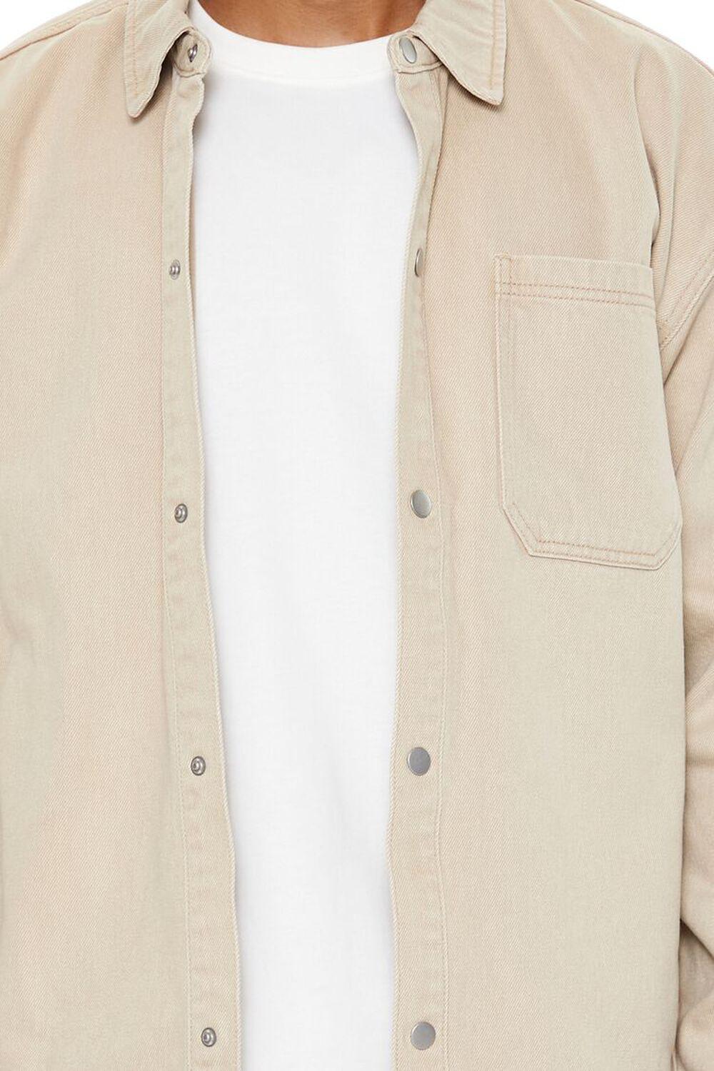 Cotton Curved-Hem Shirt | Forever 21 Product Image