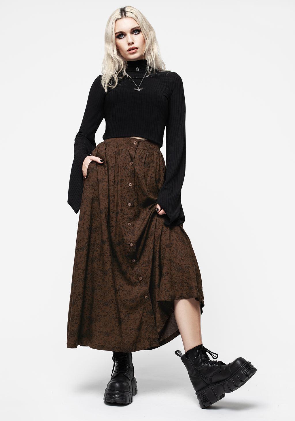 Rosamoth Button Up Midi Skirt Product Image