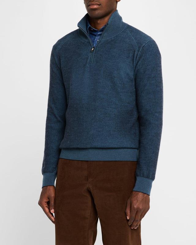 Mens Cashmere Quarter-Zip Sweater Product Image