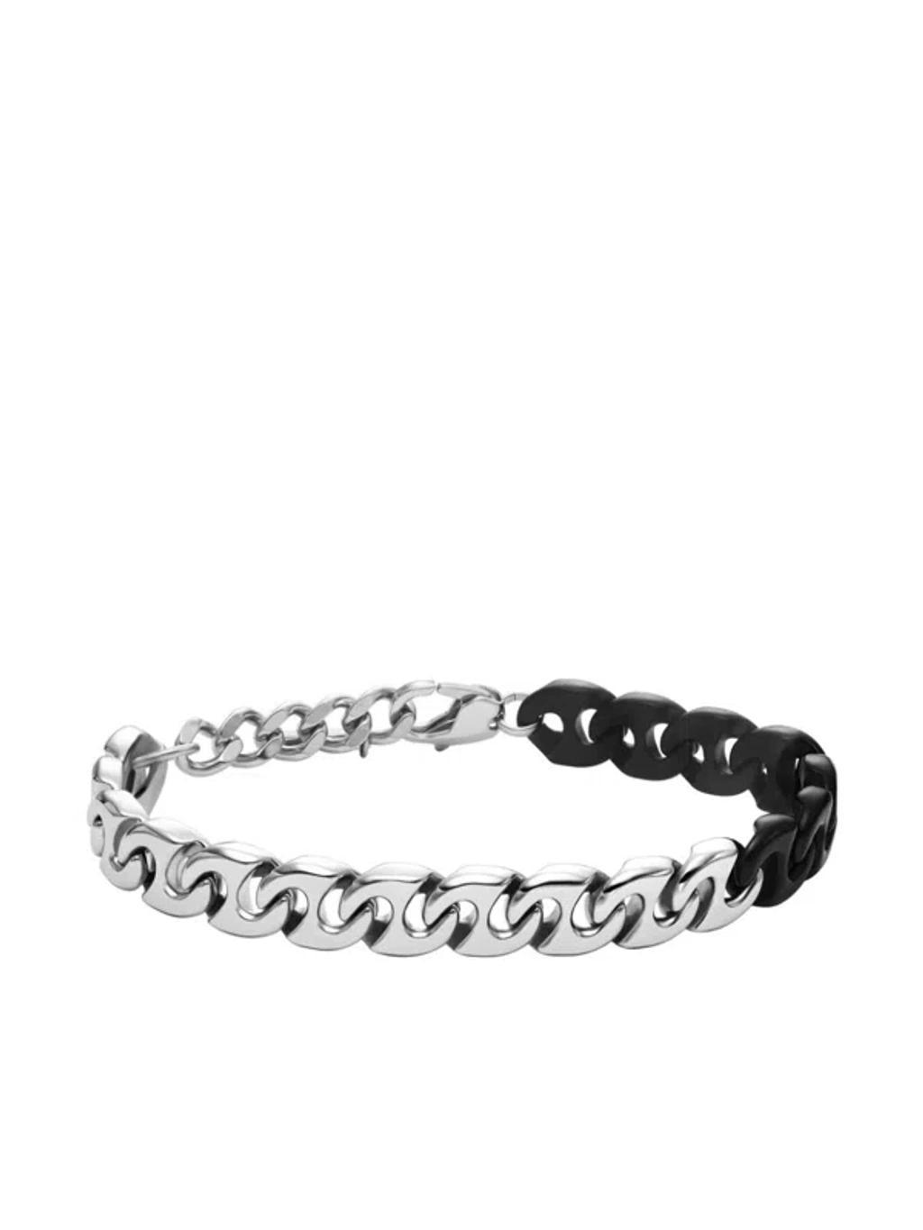 Logo-plaque Bracelet In Silver Product Image