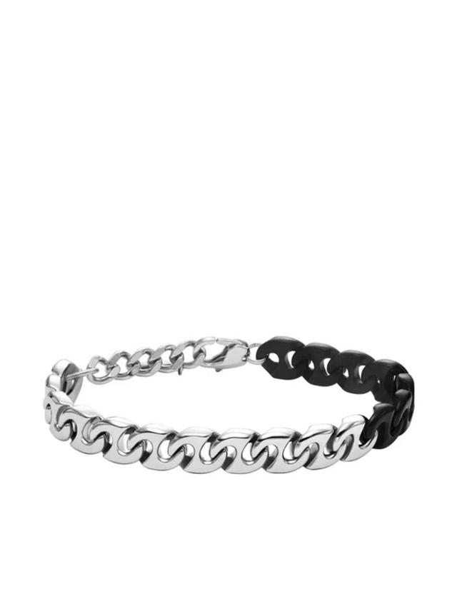 Logo-plaque Bracelet In Silver Product Image