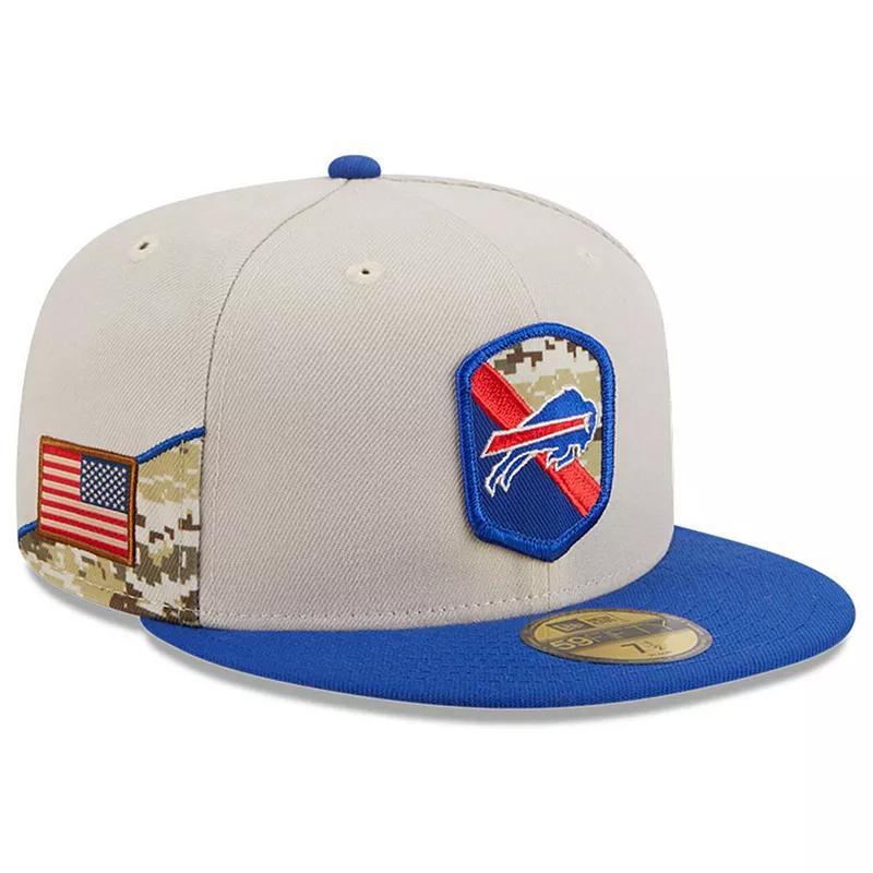 Mens New Era Stone/Royal Buffalo Bills 2023 Salute To Service 59FIFTY Fitted Hat Product Image