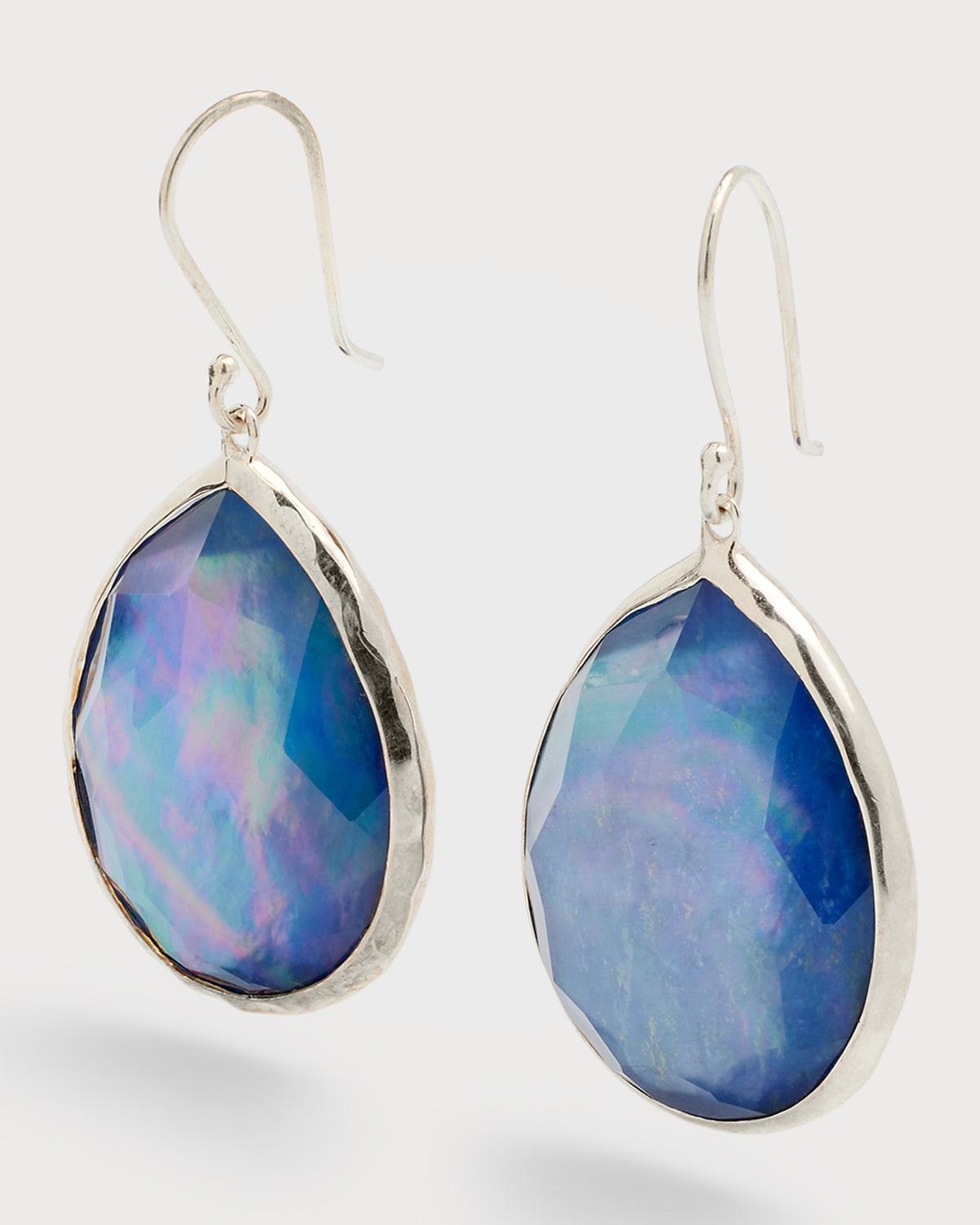 Ippolita Sterling Silver Rock Candy Mother-of-Pearl & Lapis Doublet Teardrop Earrings Product Image