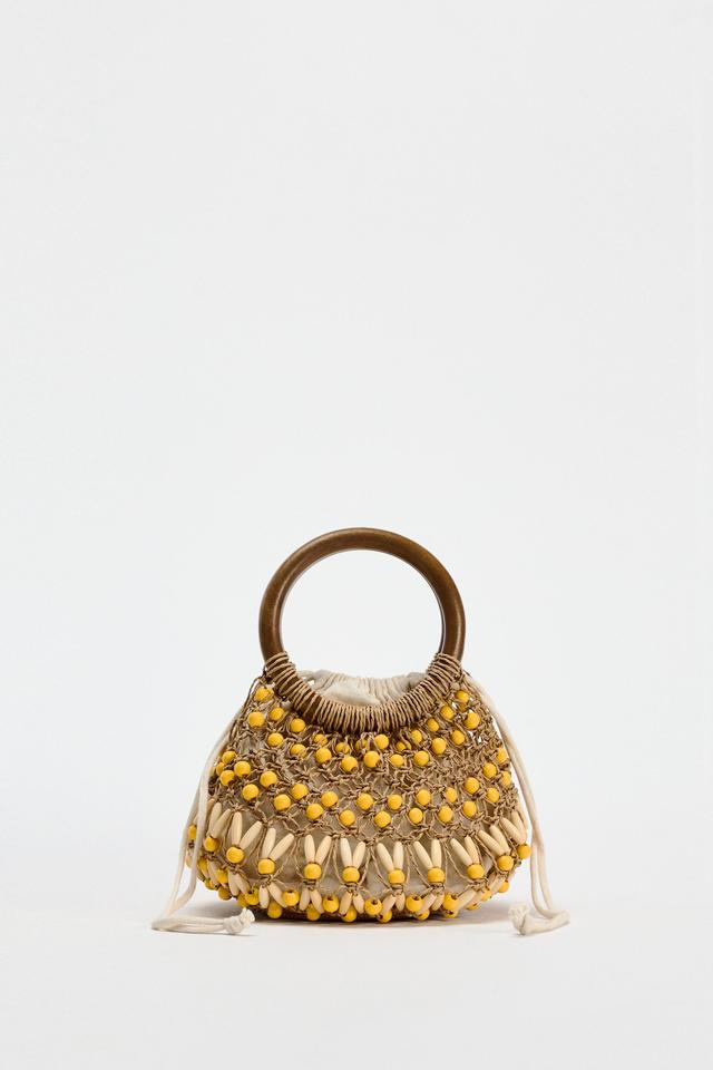 BEADED MINI BUCKET BAG Product Image