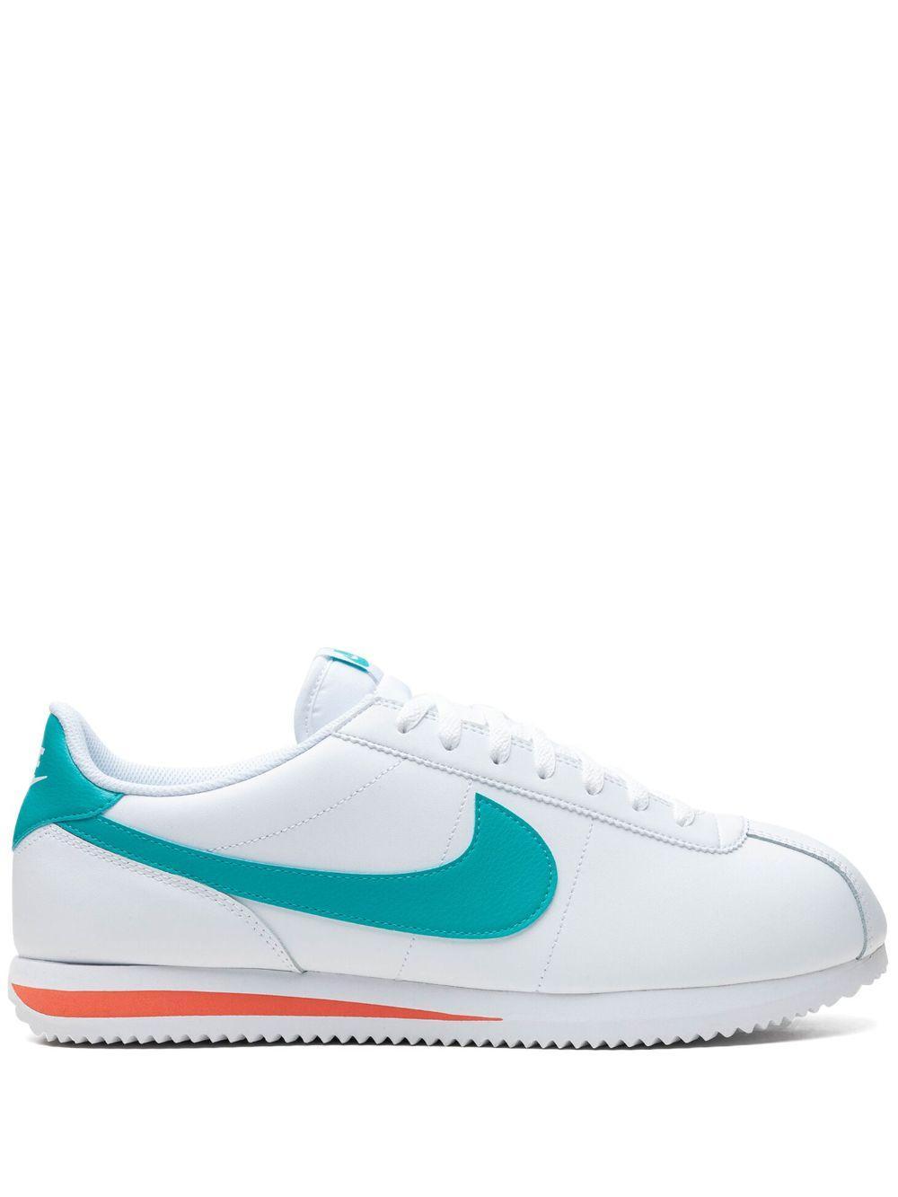 NIKE Cortez Sneakers In White And Blue In Multi Product Image