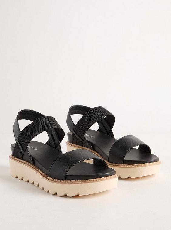 Two Piece Stretch Platform Sandal (WW) Product Image