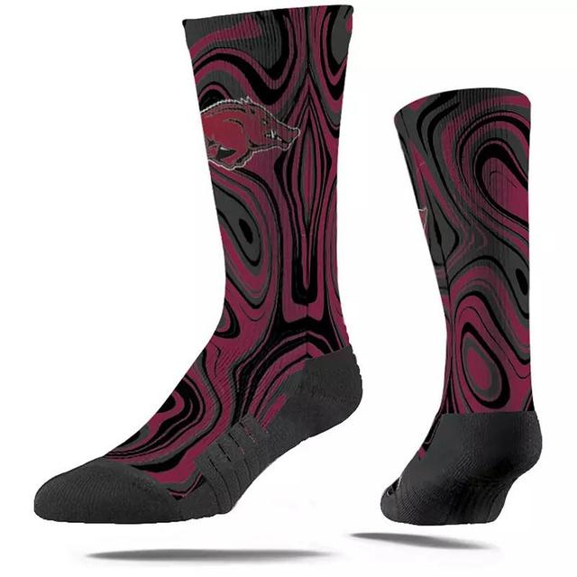 Mens Strideline Arkansas Razorbacks Oil Slick Crew Socks Product Image