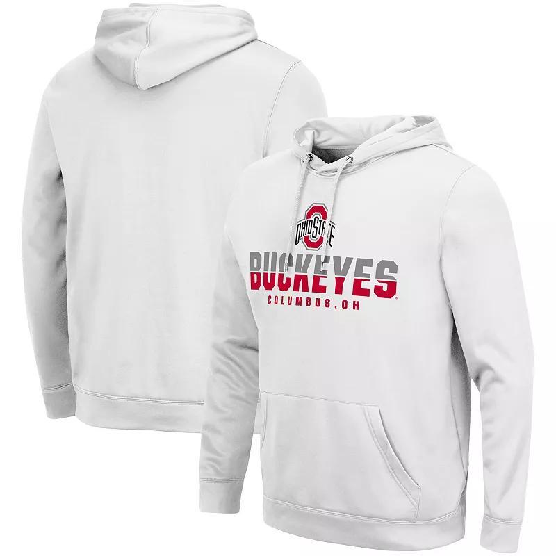 Mens Colosseum White Ohio State Buckeyes Lantern Pullover Hoodie Product Image