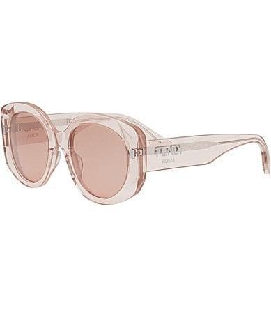 FENDI Womens FENDI Roma 51mm Transparent Round Sunglasses Product Image