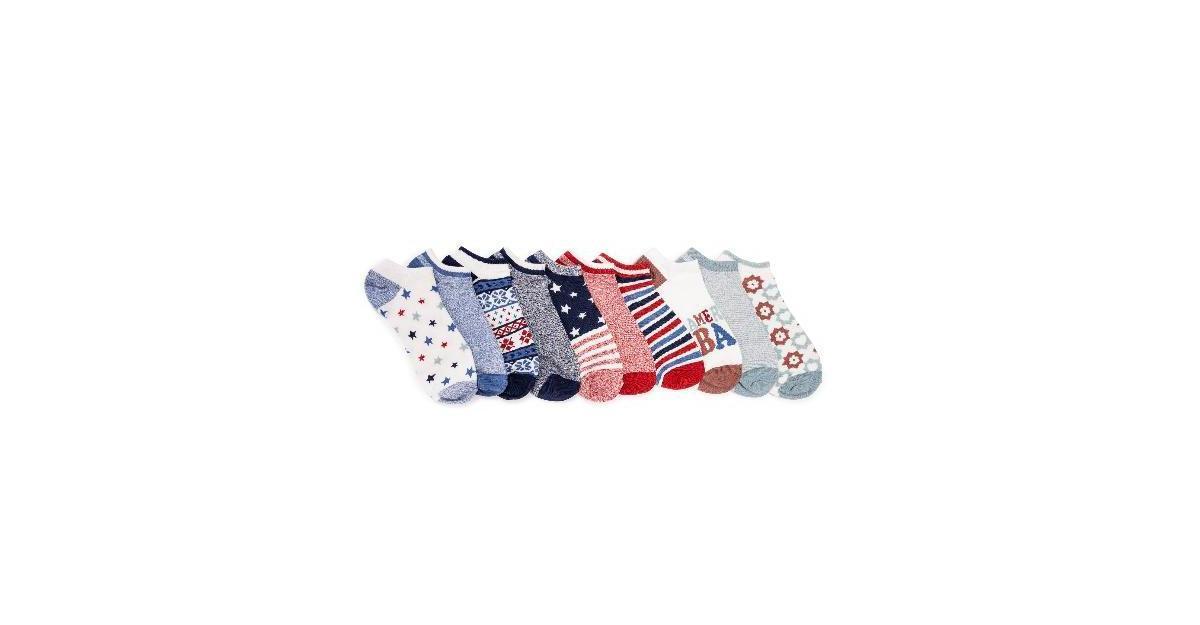 Womens MUK LUKS Low Cut Socks 10-Pack Product Image