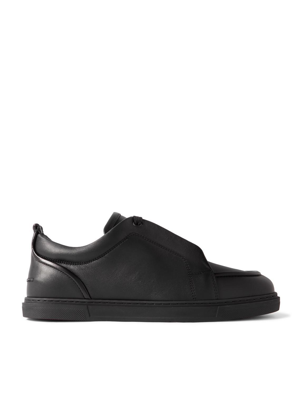 CHRISTIAN LOUBOUTIN Men's Jimmy Low-top Nappa Leather Sneakers In Black Product Image