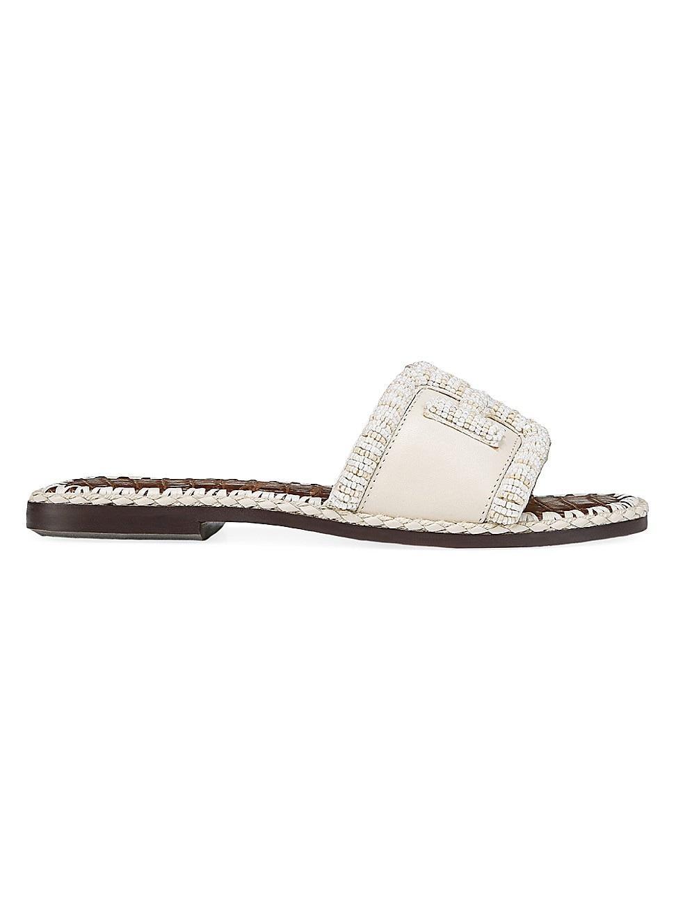 Sam Edelman Womens Fitz Beaded Slide Flat Sandals Product Image