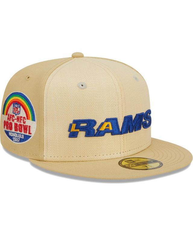 Mens New Era Khaki Los Angeles Rams Raffia Front 59FIFTY Fitted Hat Product Image