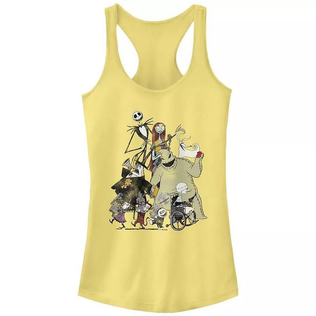 Disneys The Nightmare Before Christmas Womens Halloween Town Group Racerback Tank Top, Girls Product Image