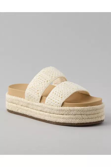 AE Crochet Flatform Espadrille Sandal Womens Product Image