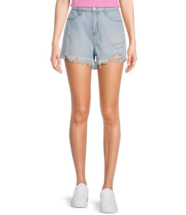 GB Drapey High Waist Denim Shorts Product Image