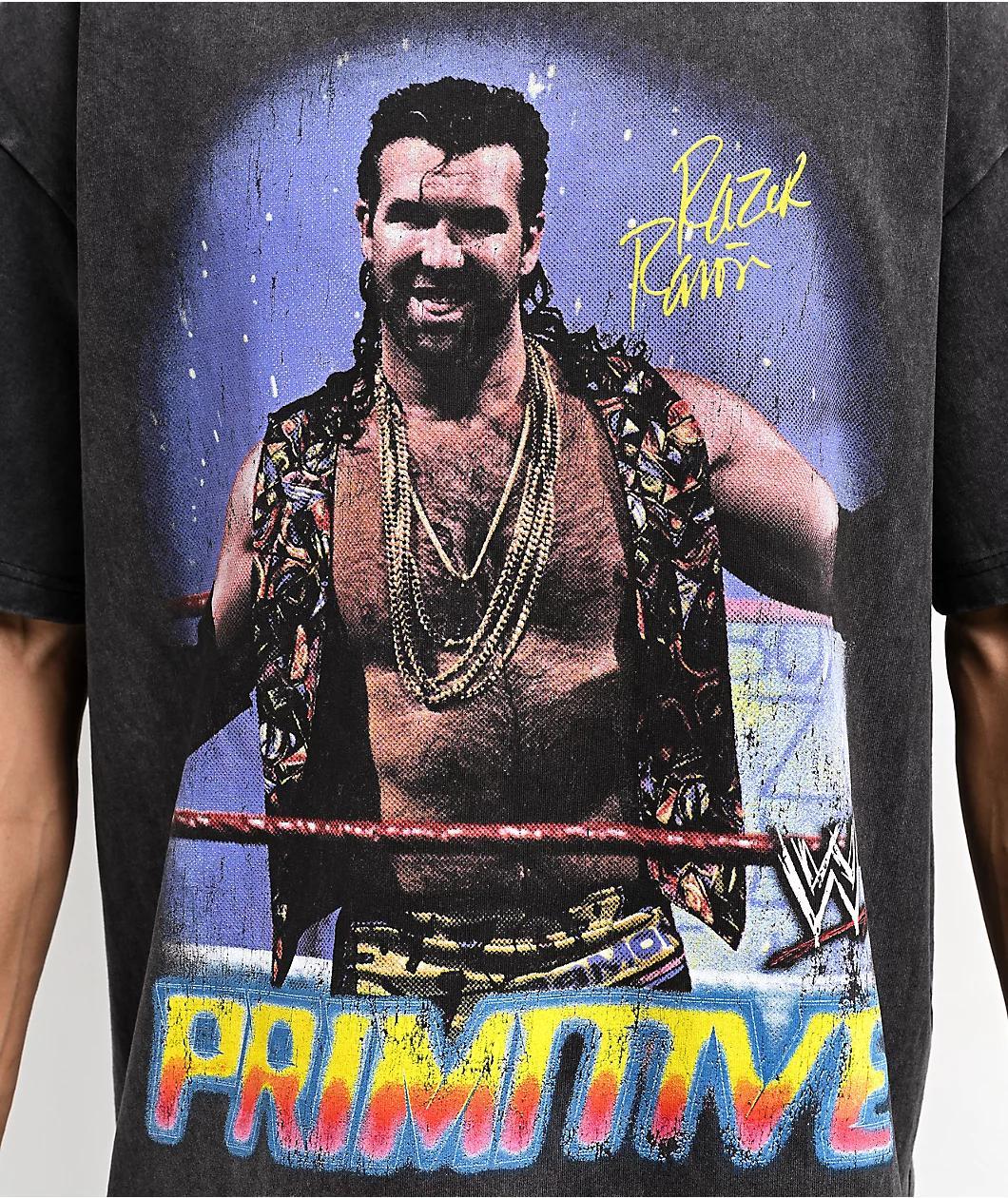 Primitive x WWE Razor Ramon Black Wash Heavyweight T-Shirt Product Image