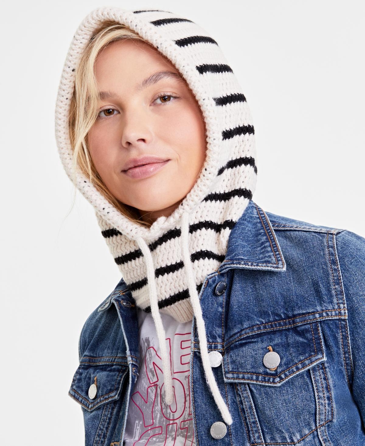 On 34th Womens Striped Drawstring Balaclava, Created for Macys product image