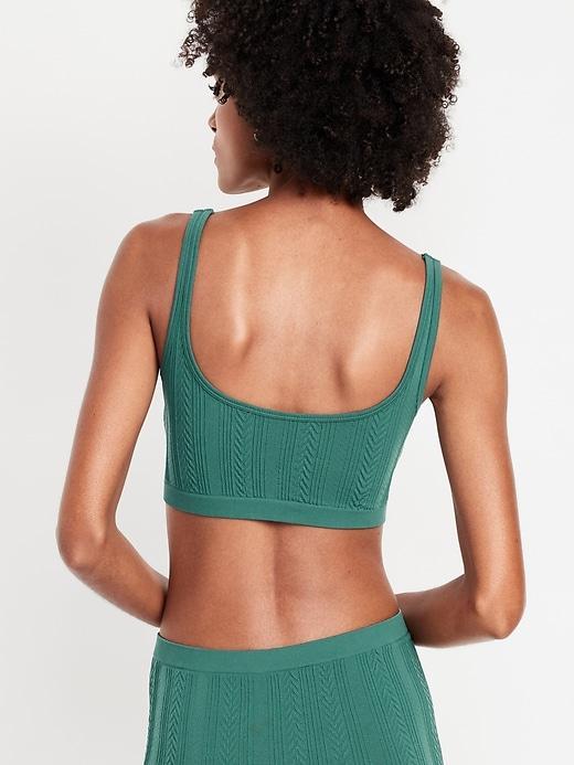 Seamless Cable-Knit Bralette Product Image