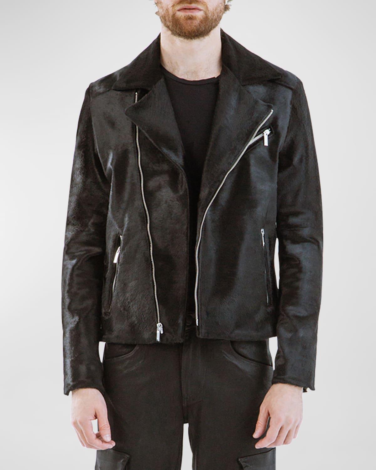 Mens Blake Calfskin Leather Moto Jacket product image