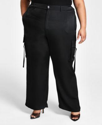 Nina Parker Trendy Plus Size Straight-Leg Cargo Pants Product Image