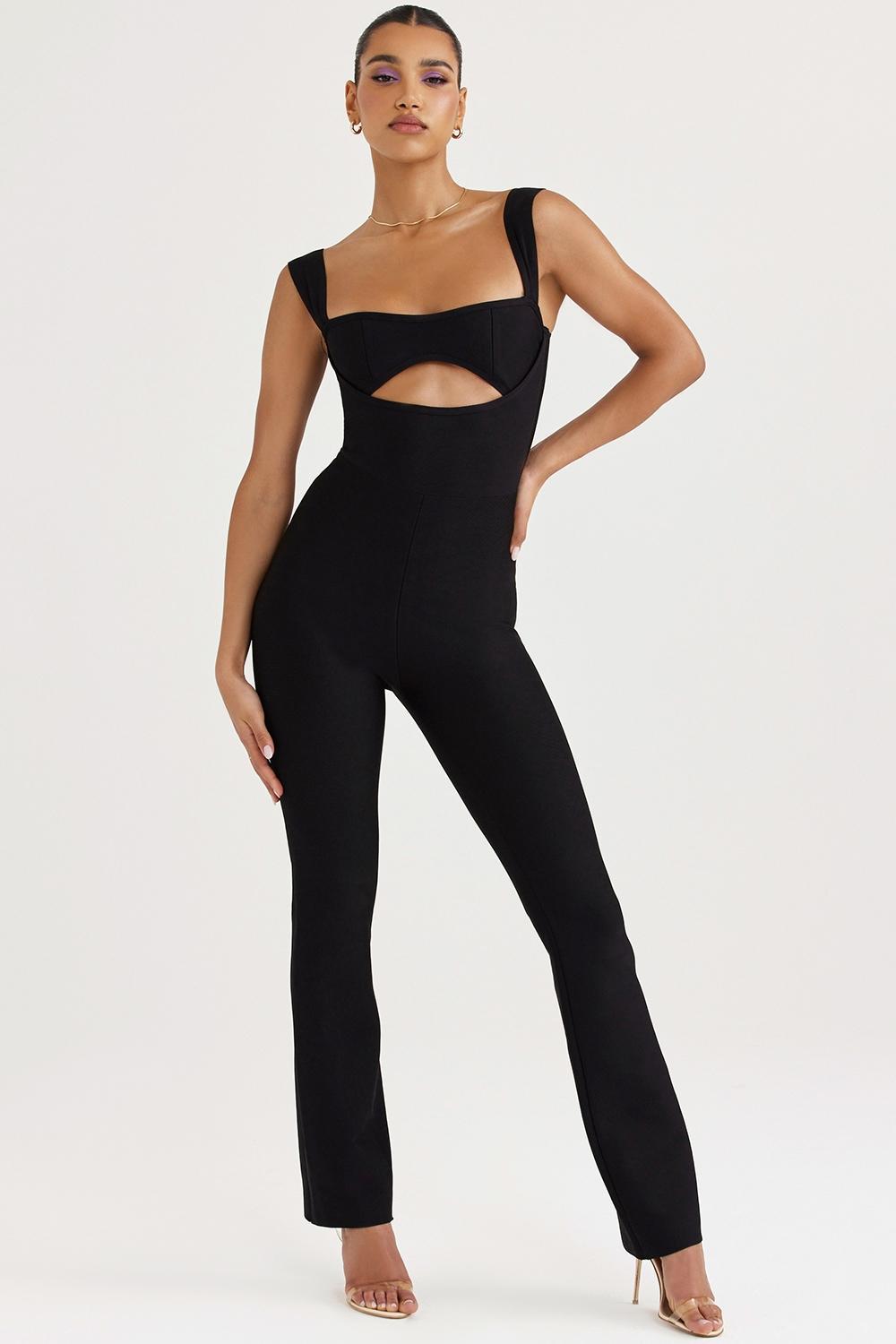 Yasmeen Black Bandage Jumpsuit Product Image