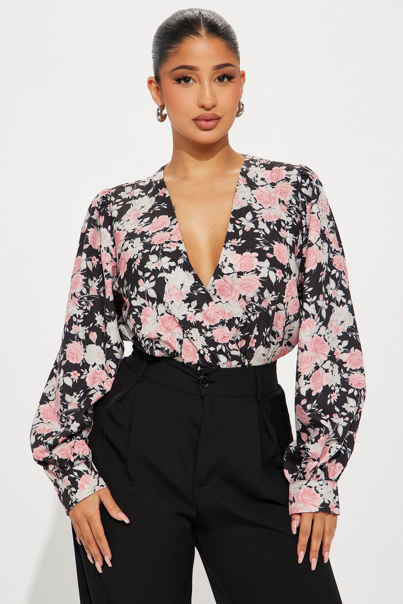 Patricia Floral Bodysuit - Black/combo Product Image