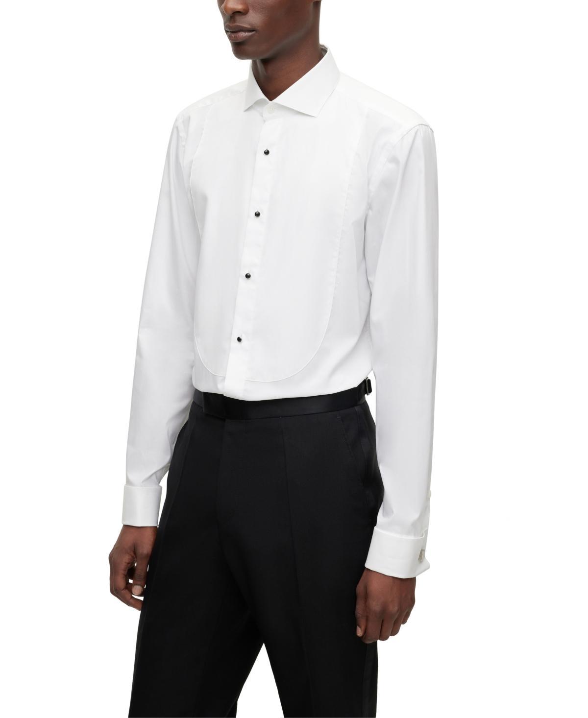 BOSS Hank Slim Fit Easy Iron Bibbed Tuxedo Shirt Product Image