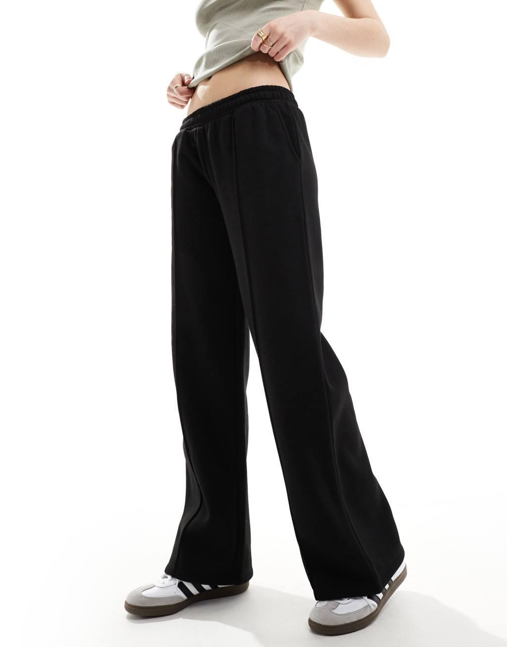 ASOS DESIGN straight leg sweatpants in black Product Image