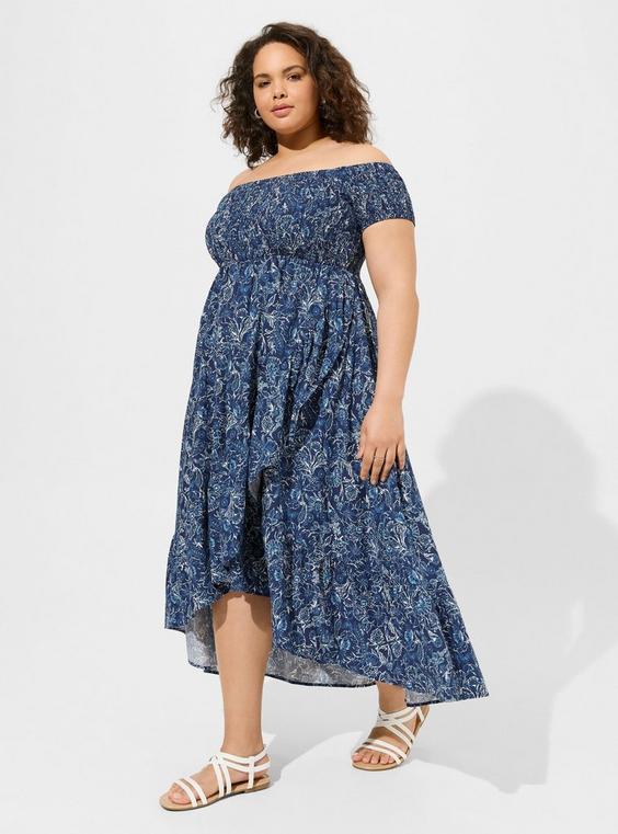 Maxi Challis Off Shoulder Tulip Hem Dress Product Image