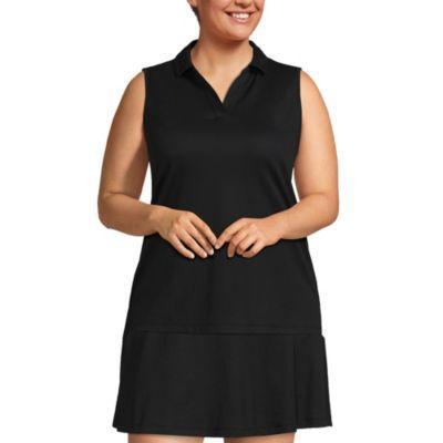 Plus Size Performance Pique Sleeveless Polo T-Shirt Product Image