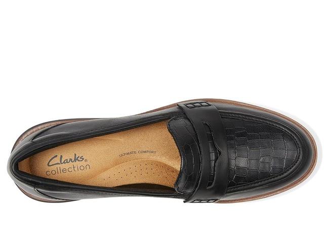 Clarks Westlynn Ayla Womens Lug Sole Loafers Black Product Image